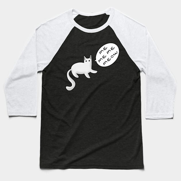 Stutter cat Baseball T-Shirt by CactusStudio